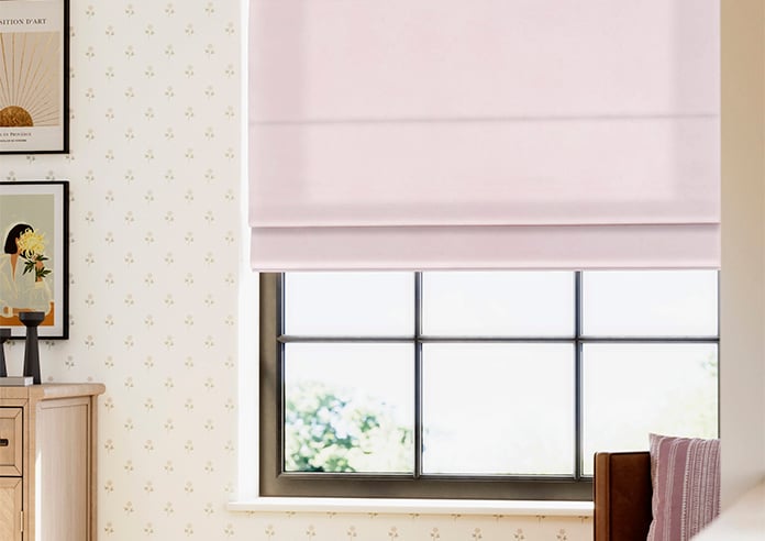 Faux Suede, Pastel Pink - Roman Blind - Image 5